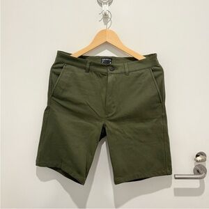 Frank & Oak Green Men's Flat Front Shorts